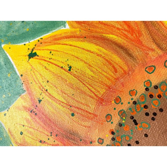 Original Art ‘Sunflower Shine 3’ Oil Marker by Artist Tristina Dietz Elmes Decor - Picture 4 of 6